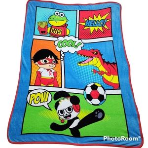 Ryan's World Plush Blanket & Throw preowned 60x46
